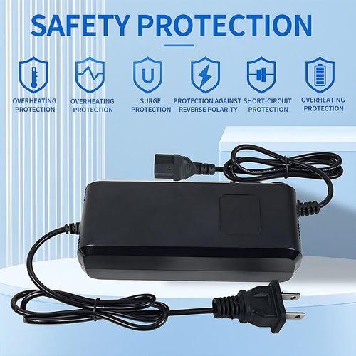YZPOWER 72.5V 3Amp Battery Charger for 60V 20Ah GLE/AGM/Lead Acid Batteries Pack 3 Pin Connector,Power Charger Adapter Universal with Display Built-in Fan