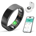 BIEMHA Smart Ring Health Tracker, Sleep/Exercise Monitoring, iOS/Android Compatible, IP68 Water Resistance, No Subscription Required, 5-Day Battery Life, Suitable for Both Women and Men (Black, 9)