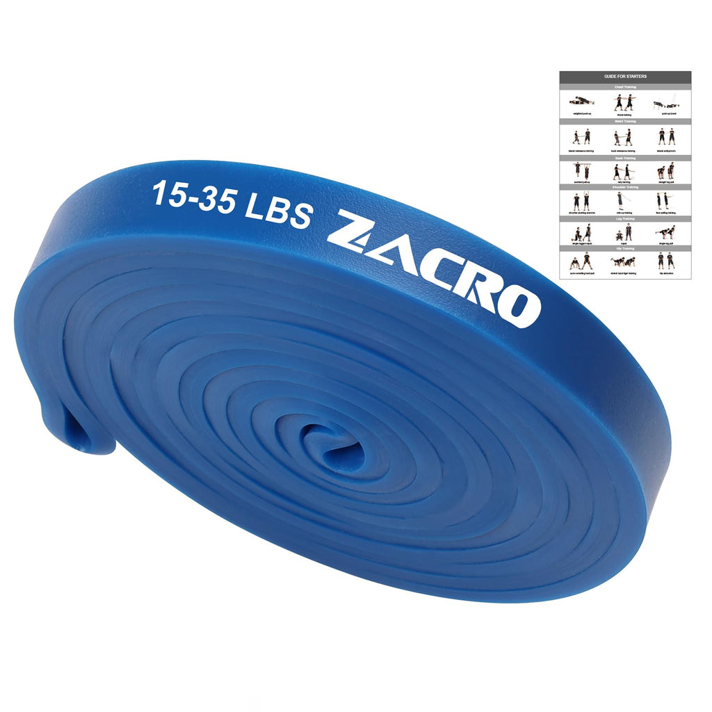 Zacro Resistance Bands, 15-35 LBS Pull Up Exercise Bands for Men & Women Working Out, Body Stretching, Physical Therapy, Muscle Training