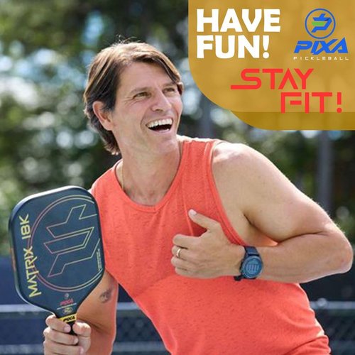 18K Carbon Fiber Pickleball Paddle – USAPA Approved Matrix Thermoformed Paddle for Intermediate and Pro Players, Textured Surface, Foam Edge, Premium Grip, Power & Spin Control – PIXA Pickleball