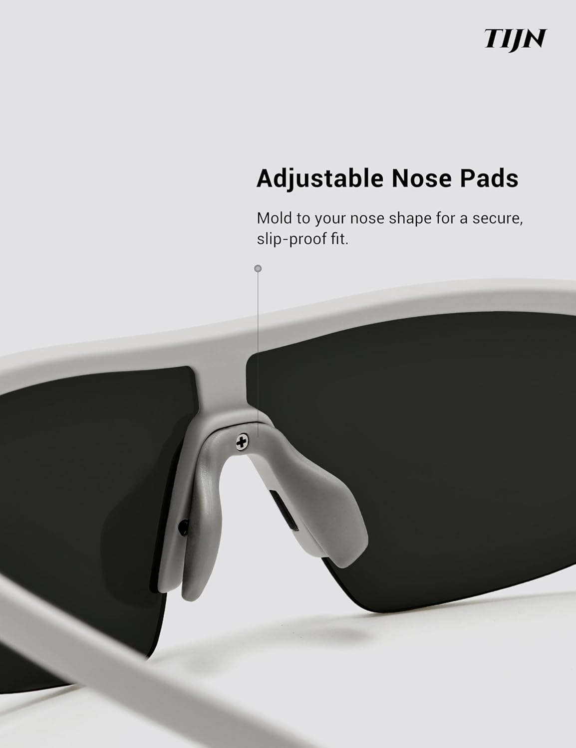 TIJN Anti-Slip Sport Sunglasses - UV400 Protection for Men & Women | Ideal for Running, Cycling, Fishing
