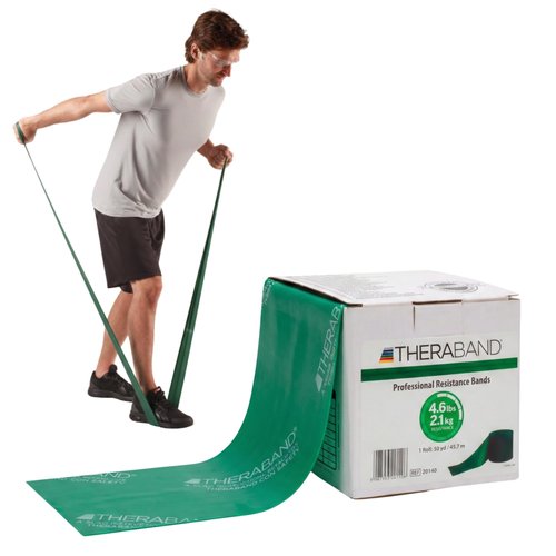THERABAND Resistance Band, Green, Heavy, 50-Yard Roll, Elastic Band for Strength Training, Stretching, Yoga, Pilates, Physical Therapy, Portable & Cut-to-Length, Color-Coded Levels