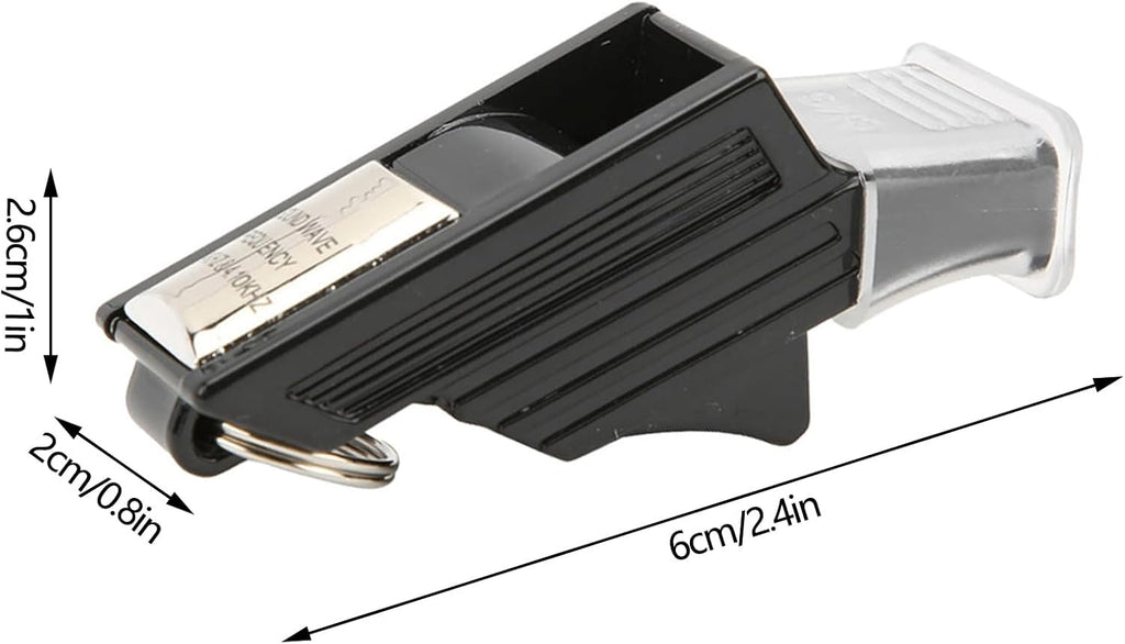 Skiennix Sports Whistle - Basketball Referee & Training Tool | Emergency Lifesaving (Black/Silver)