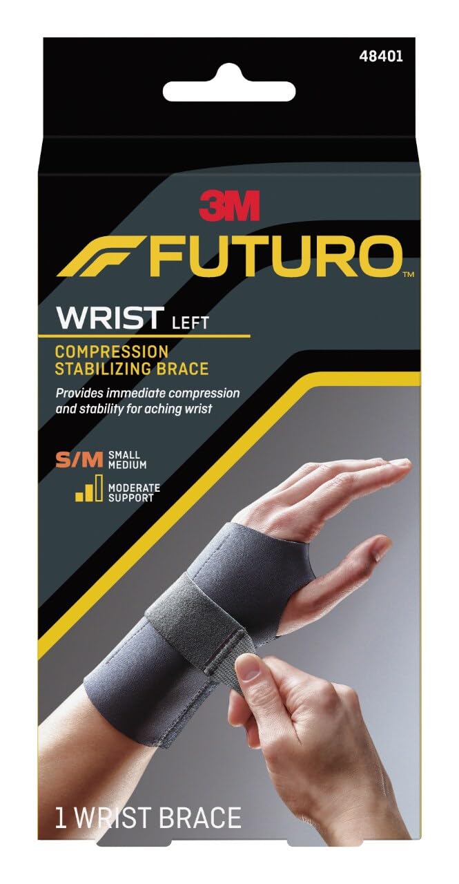 FUTURO Compression Stabilizing Wrist Brace - Breathable, Small/Medium