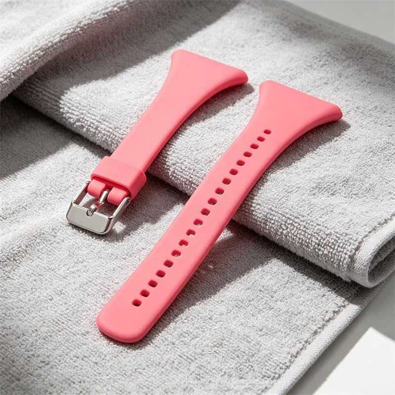 Watch Band for Polar FT4/FT7 – Adjustable Silicone Replacement Strap, Blue+Pink Variation