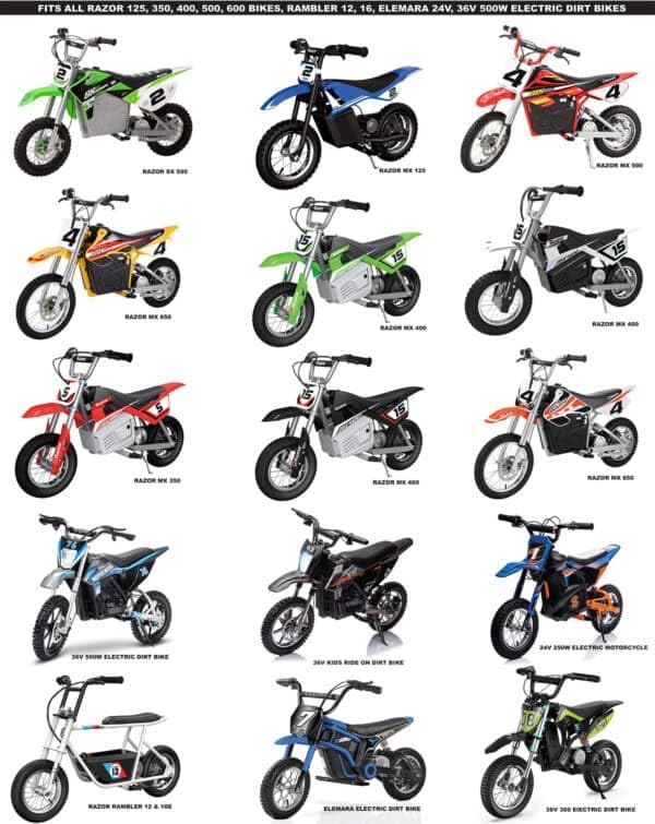 Hardline Products Adjustable Height Training Wheels for Razor MX 125 350 400 450 500 650 Electric Motorcycle - Razor MX Bikes