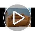 Inflatable Camping Loveseat Couch with Rechargeable Pump - Built-in Air Sofa