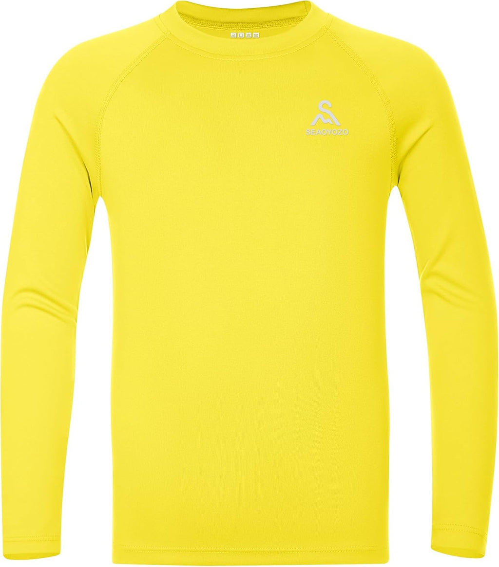 Skiennix Boys Swim Shirt - UPF 50+ Long Sleeve Rash Guard for UV Sun Protection | Youth Surf Beach Wear