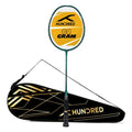 HUNDRED POWERTEK 900 Full Graphite Badminton Racquet with Cover (Emerald) | for Intermediate Player | Weight: 84 Gram | Maximum String Tension: 26lbs