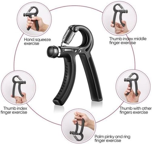 Grip Strength Trainer Kit by [Brand Name] - 5-Piece Set for Enhanced Hand Strength & Injury Recovery | Includes Finger Exerciser, Stress Relief Ball & More