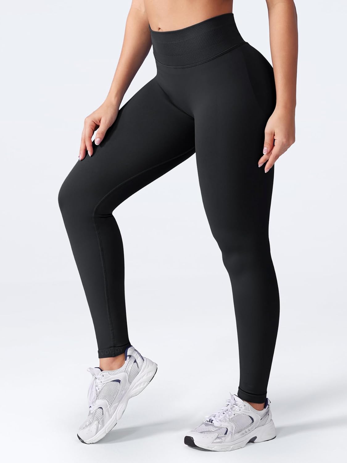 VOYJOY Seamless Impact Leggings - Tummy Control & Butt Lifting | Medium Waist Gym Yoga Pants