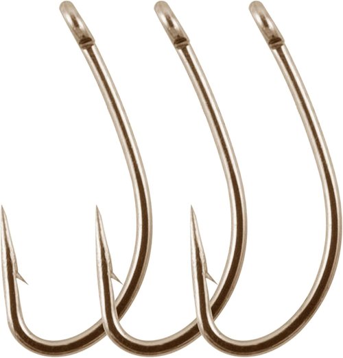 Dr.Fish 100 Pack Nymph Fly Hooks - Curved Shank Design for Emergers & Shrimp | Gold Finish