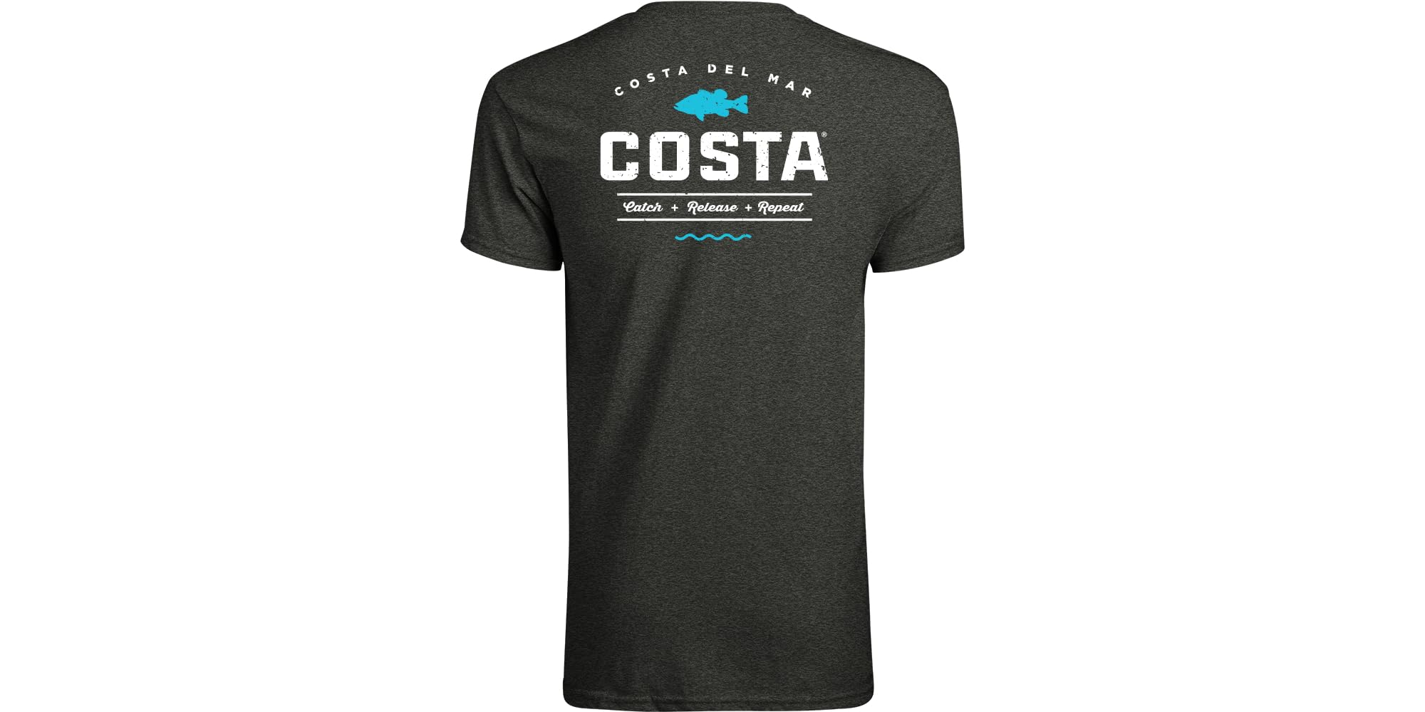 Costa Del Mar Topwater Short Sleeve T Shirt, Dark Heather, Large