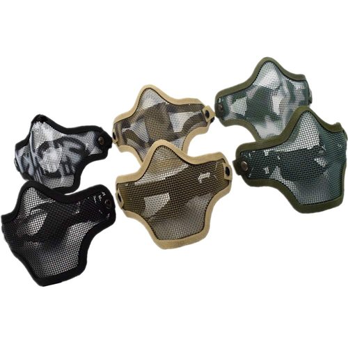 FQTANJU Half Mask Tactical Crusader 2G Airsoft Strike Steel (Camouflage)