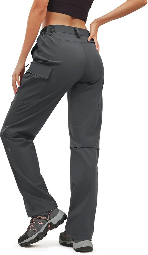 Moosehill Women's Hiking Pants - Quick-Dry, Lightweight Cargo Design with 5 Deep Pockets
