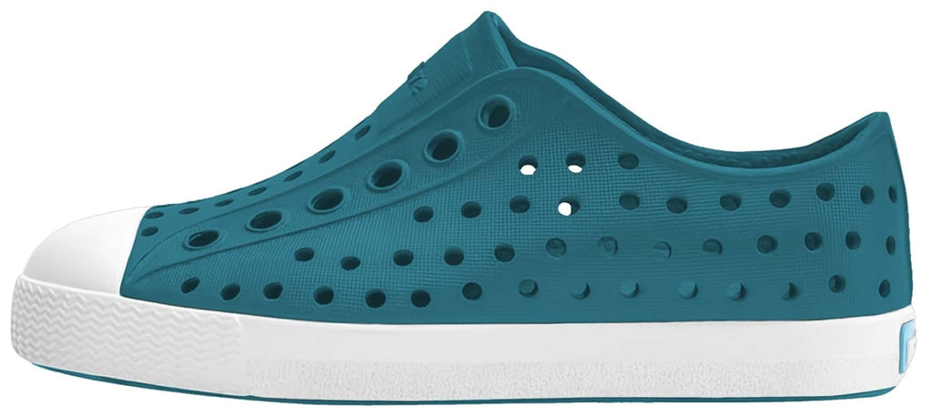 Native Shoes Unisex-Kids Jefferson Sneakers, Faded Glory Blue/Shell White, 2 Little Kid