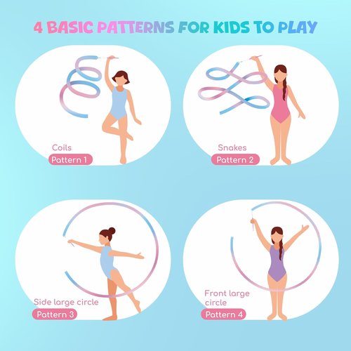 Gymnastics Ribbon 2 Pack - Colorful Dance Bands with Sticks for Kids | Vibrant Rainbow Streamers for Parties