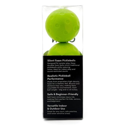 CRBN Pickleball - Quiet Pickleballs – Foam Practice Balls for Silent Play | Realistic Bounce & Feel | Noise-Reducing for HOA, Parks, Indoor & Outdoor Use | Safe for Kids & Wall Drills