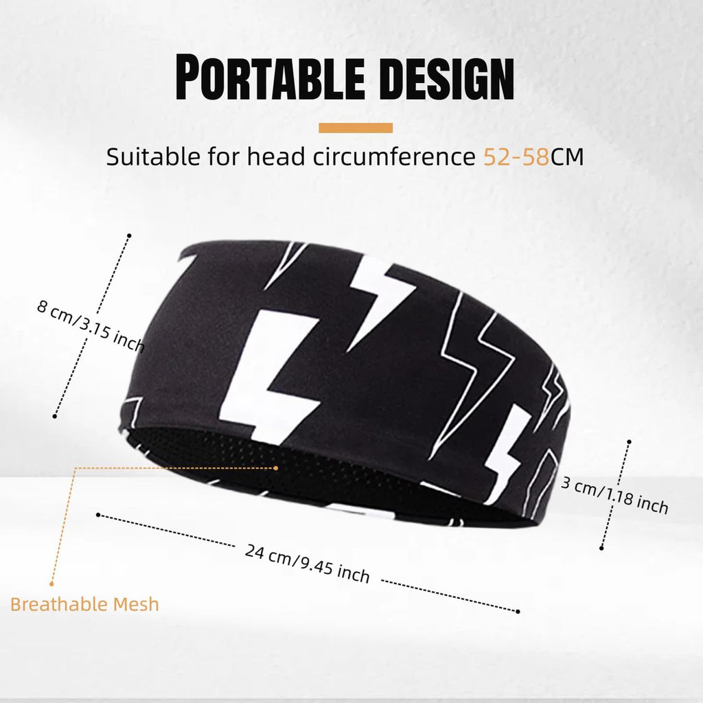 Skiennix Moisture-Wicking Sweatband - Quick-Dry Headband for Running, Cycling, Yoga & Fitness