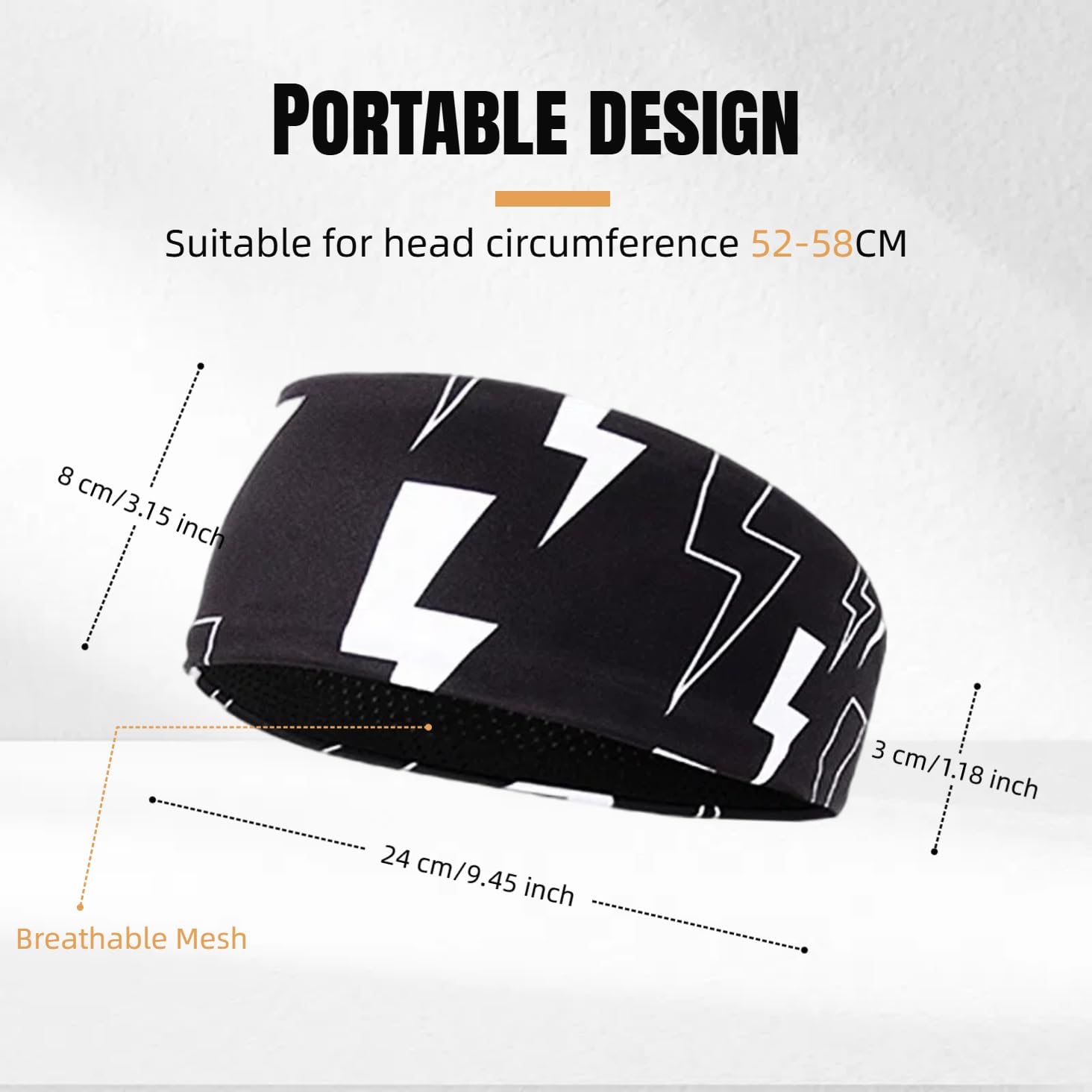 Skiennix Moisture-Wicking Sweatband - Quick-Dry Headband for Running, Cycling, Yoga & Fitness