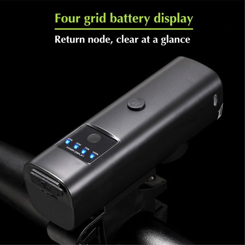 1200 Lumens Bike Lights Front and Back，LED USB Rechargeable Bicycle Light，Bicycle Headlights with Electric Horn，Super Bright Children's and Adult Bicycle Lights，Automatic dimming, 4+4 Lighting Mode