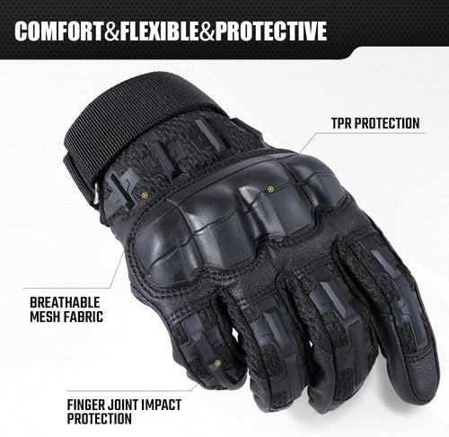 AXBXCX Motorcycle Tactical Gloves - Durable, Flexible Protection with Touchscreen Capability | Ideal for Outdoor Activities