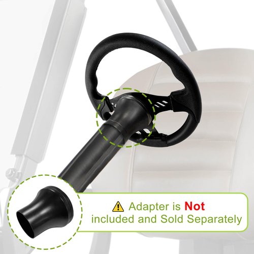 Golf Cart EZGO Steering Wheel, Fit EZGO TXT RXV, Club Car DS Precedent Tempo, Yamaha G2-G29 Most Golf Cart, Universal Golf Cart Steering Wheel, Ergonomic Design, PVC Material