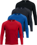 Real Essentials Men's Long Sleeve Rash Guard Shirt - UPF 50+ Sun Protection | Quick Dry (Big & Tall)