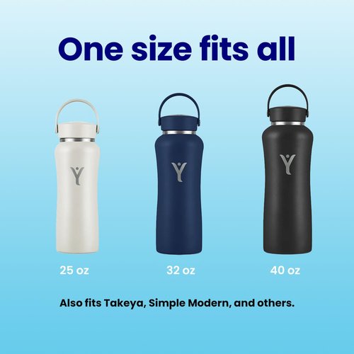 DYLN Straw Sports Cap, Compatible with 40, 32, 25 oz DYLN Bottles, Straw Lid, Water Bottle Lid Replacement, Leak-Free Design Water Bottle Lid, Pearl