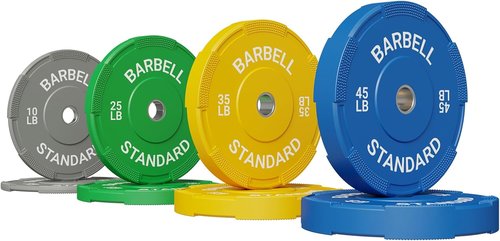 Mikolo Olympic Weight Plates - Enhanced Grip Bumper Plates for Strength Training | 2 Inch Size