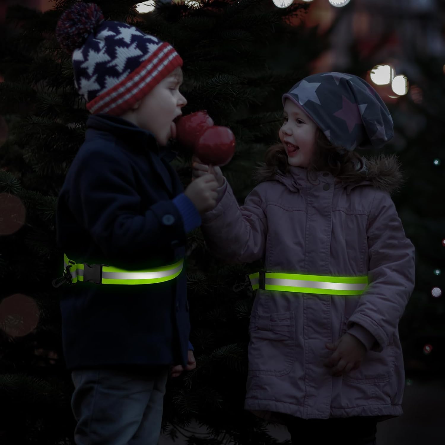 Skiennix Reflective Sash - High Visibility Night Walking Safety Gear with 2 Reflective Armbands for All Ages