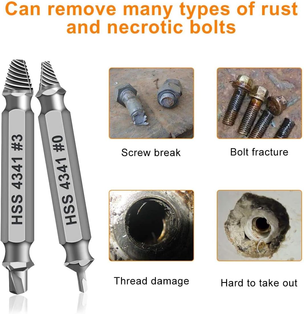 Regine Switzerland Damaged Screw Extractor Set - Easy Removal Tool for Stripped Screws & Bolts | Perfect Gifts for Dad