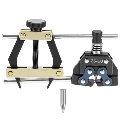 QWORK #25-60 Universal Roller Chain Tools Kit, Carbon Steel Chain Breaker, Cutter, Holder & Puller for Bicycles, Motorcycles, and ATVs