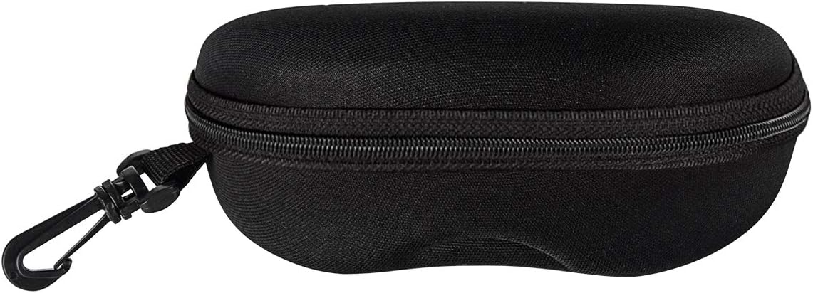 Skiennix Zipper Shell Sunglasses Case - Durable Plastic with Belt Loop & Carabiner Hook