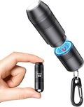 Mini X1 Rechargeable Keychain Flashlight - 100 Lumens, USB-C Fast Charge, Magnetic Base, Compact Black EDC Light