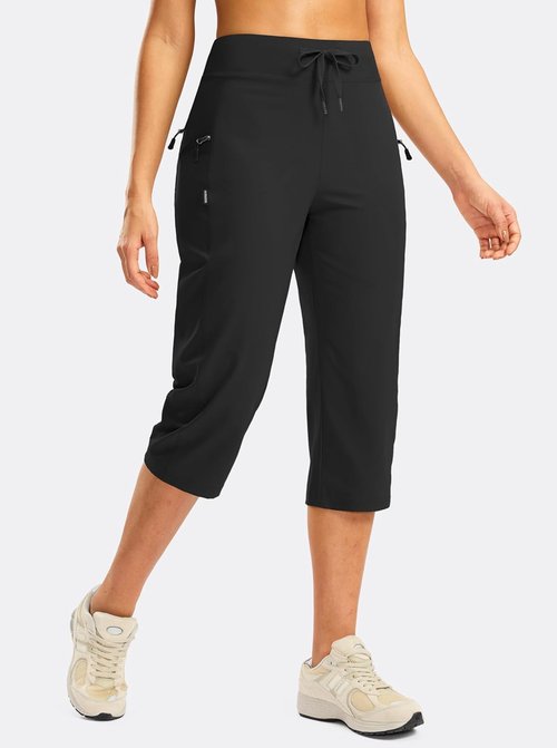 G GRADUAL Women's Capri Pants - Lightweight Quick-Dry Hiking Capris with 3 Zipper Pockets | Casual Summer Wear