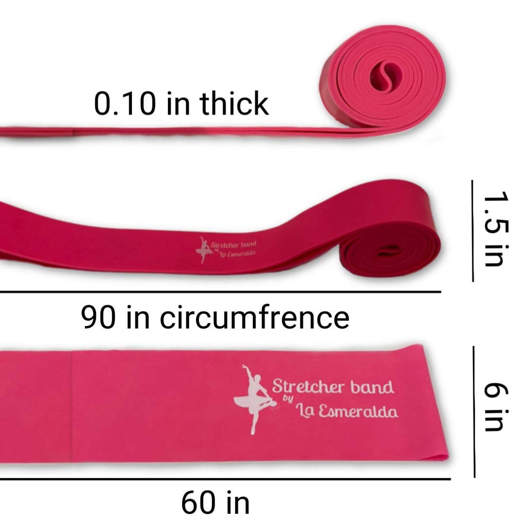 Stretch Bands set of 2 for Ballet, Dancers, Gymnastics .Resistance bands to Improve Flexibility, Splitting and Strenght. 3 Colors, Gift box, Instruction booklet, carry bag Including. (Pink Set of 2)