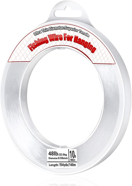 Acejoz Clear Fishing Wire - 656FT Strong Nylon String Supports 40 Pounds for Balloon Garland Decor