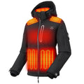 COREEDGE Women's Heated Jacket, Windproof Waterproof Electric Coat with Battery Pack & 3 Heat Settings for Outdoor