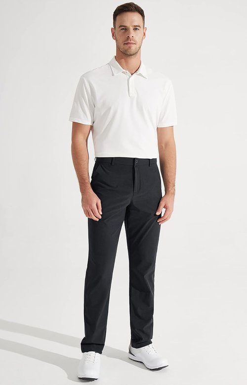 Libin Men's Golf Pants - Lightweight Quick-Dry Dress Trousers | Comfy Stretch Fit with Pockets, Sizes 30-34