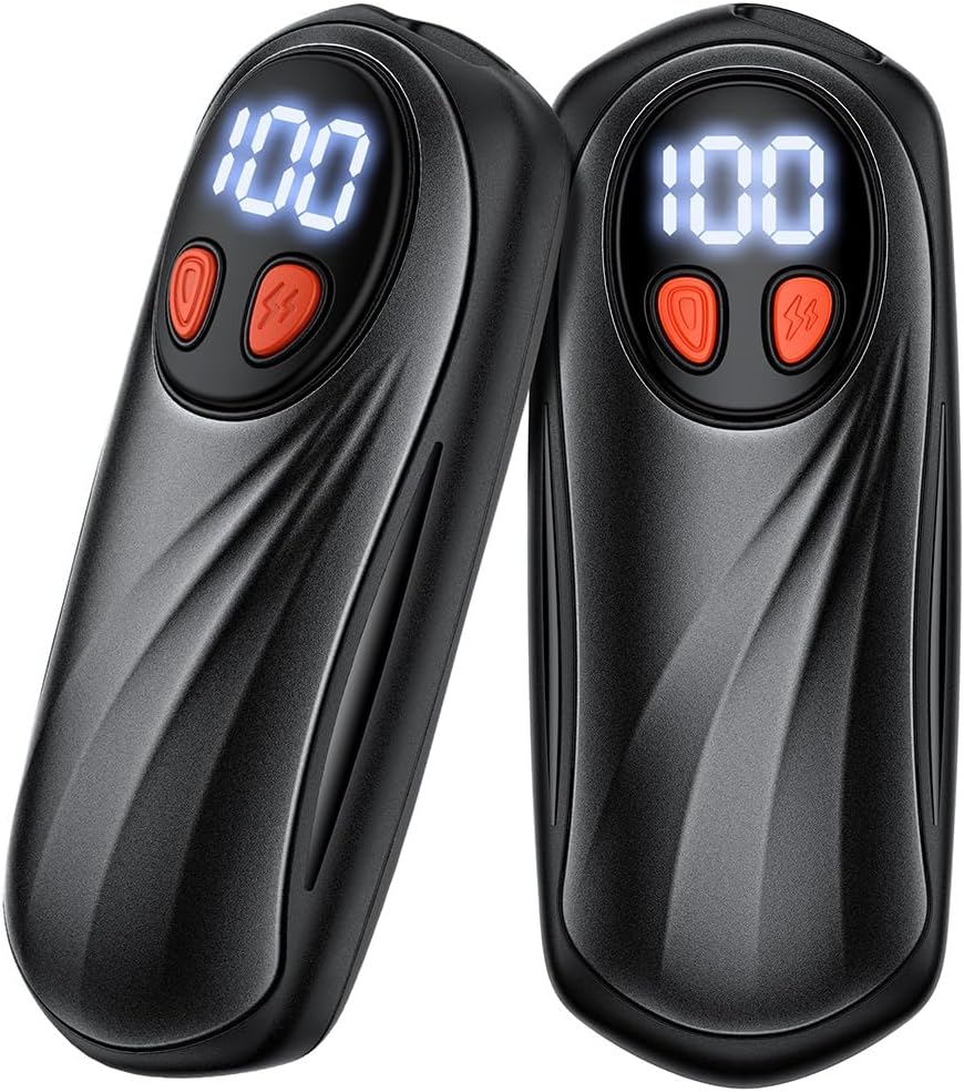 Skiennix Rechargeable Hand Warmers - 6000mAh Electric Heat for Instant Warmth | 2 Pack, Silver
