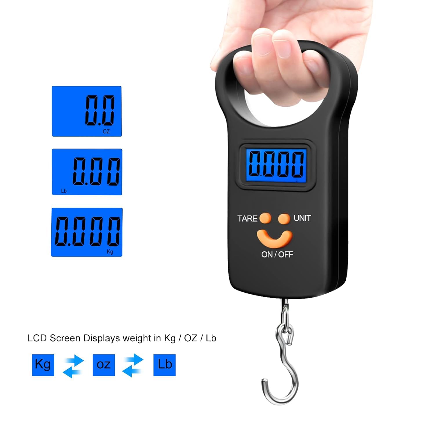 SKEAP Digital Fish Scale | 110lb Capacity with Backlit LCD Display - Ideal Fishing Gifts for Men