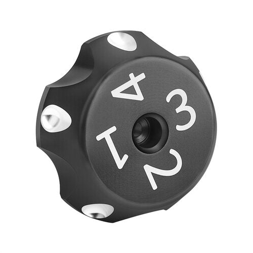 Aferrizu Aluminum Rear Shock Decor Nut Cover Suspension Adjuster Decor Cap for Can Am Ryker 600 900 Rally Edition Sport 2019-2025 Replacement Decorative Cap Accessories (Black)