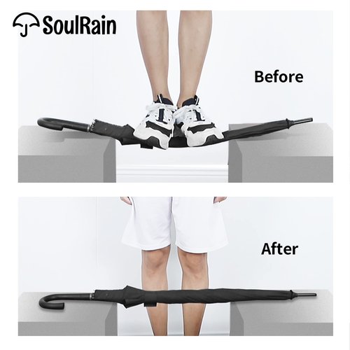 SoulRain 50 Inch Large Stick Umbrella Windproof Automatic Open Oversized J Handle Umbrellas for Men and Women Unbreakable Strong Travel Golf Umbrella (Yellow)