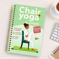 Skiennix 30-Day Chair Yoga Guide Book - 60 Workouts for Weight Loss & Flexibility | Spiral Bound, 5.5x8.3 Inch, Cyan