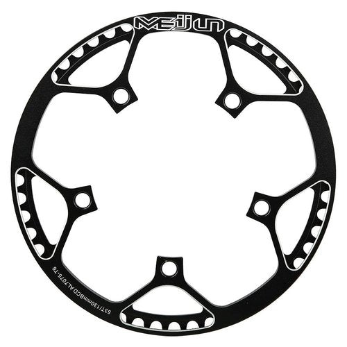 Aluminum Alloy Chainring, Mountain Bike Front Chainring, Single Speed 53T (Black)