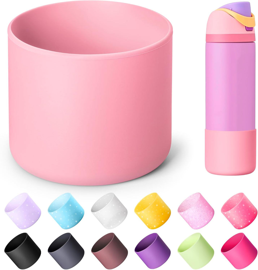 Owala Silicone Water Bottle Boot - Anti-Slip Protective Sleeve for 24 oz Stainless Steel Bottles | Pink