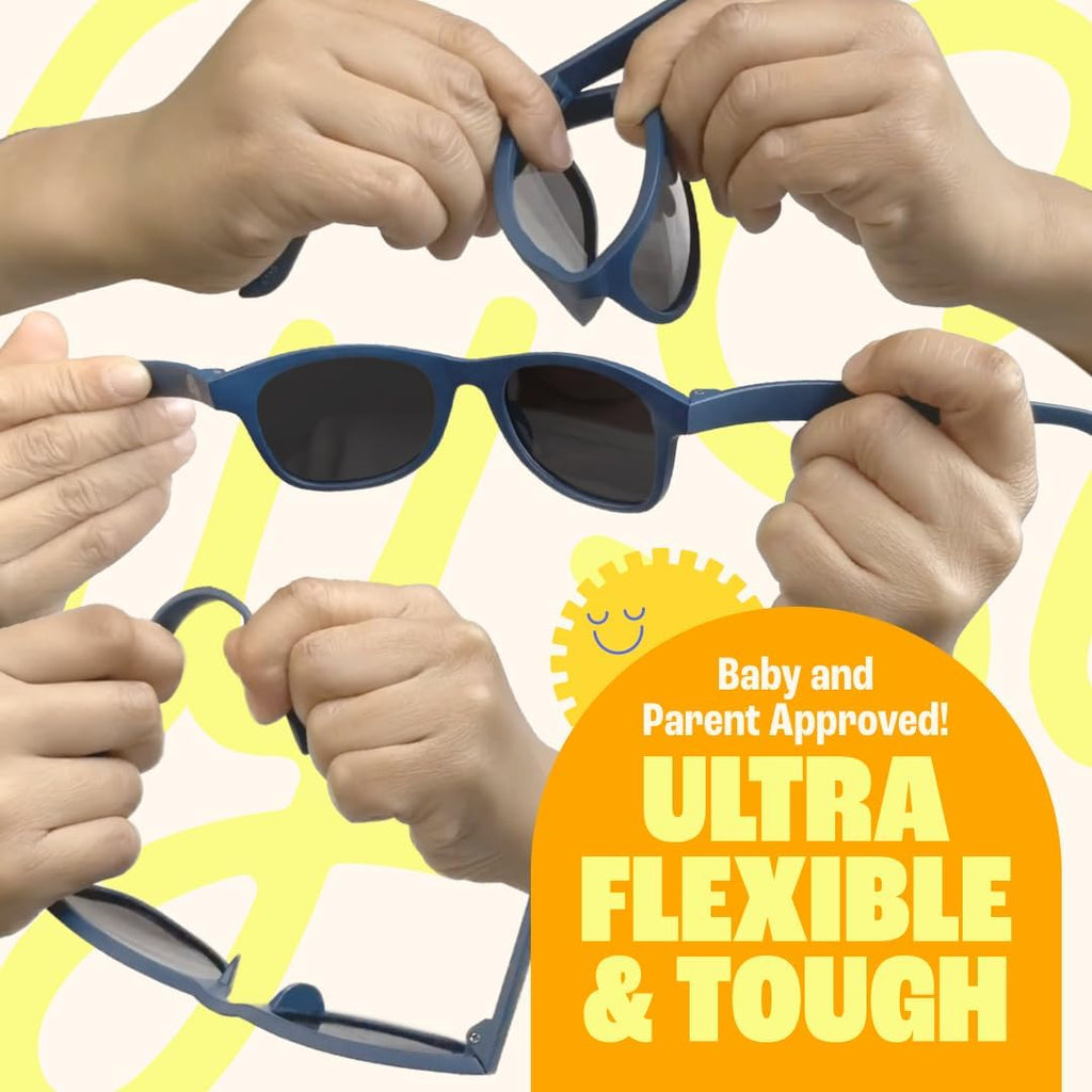 Polarized Baby Sunglasses - Unbreakable Flexible Infant Shades With Strap | For Toddlers 0-24 Months