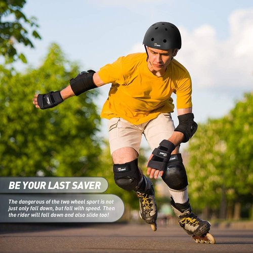 JBM Skating Protective Gear Set - Helmet, Knee & Elbow Pads, Wrist Guards for All Skill Levels | Ideal for Inline Skating, Scooters, Skateboarding
