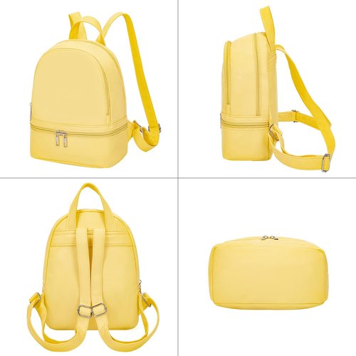 YiXiamo Cute Fashion Mini Backpack Leather for Women (yellow1)